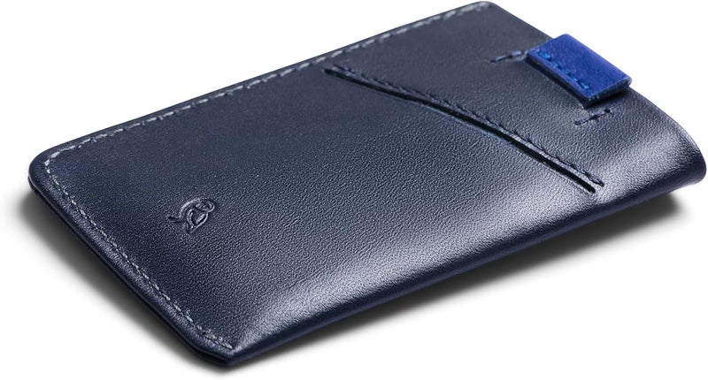 BELLROY حافظة بطاقات (حافظة بطاقات جلدية فاخرة أو محفظة بسيطة، تحمل من 2 إلى 8 بطاقات أو بطاقات عمل، تخزين ملاحظات مطوية) - أزرق داكن - Image 2